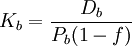 K_b=\frac{D_b}{P_b(1-f)}